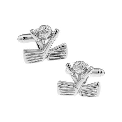 C-MAN Luxury shirt Silvery Golf cufflink for mens Brand cuff buttons cuff links High Quality abotoaduras Jewelry