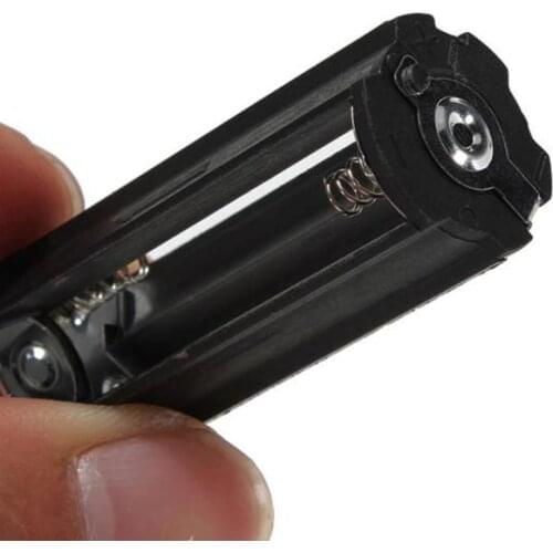 Black Cylindrical 3 AAA Plastic Battery Holder Adapter Case Box 3 Section NO.7 Round Battery Box Battery Charger Accessories