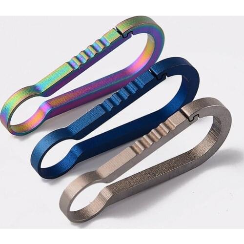 EDC Mini Titanium Keychain Backpack Buckle Mini Hanging Small Large Buckle For 25kg Design Circle Creative Durable Loading