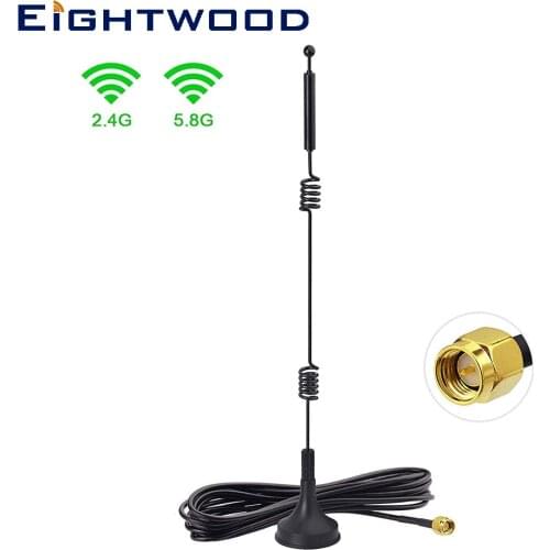 Eightwood SMA Male WiFi Antenna- Wireless Vedio Security Surveillance Recorder Truck Rear View Backup Camera Reversing Monitor