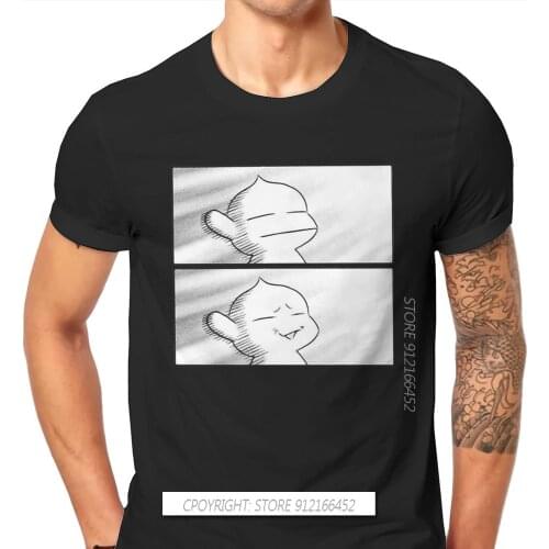 Puck Dumb Reaction Crew Neck TShirt Berserk Guts Griffith Behelit Manga Pure Cotton Original T Shirt Men Clothes Plus Size