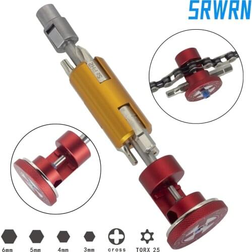 SRWRN Bicycle Bike Repair Tool Aluminum Alloy Multi Screwdriver 3mm 4mm 5mm 6mm T25 Cross Spanner Wrench Mountain MTB Tools Kit