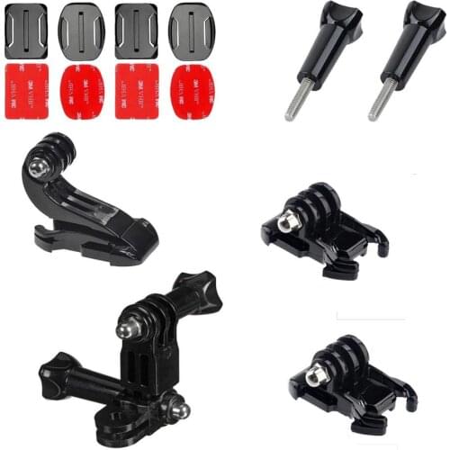 Helmet Accessory Kit For GoPro Hero Session, GoPro Hero 3, Gopro Hero 4, Hero 5, Hero 6, Hero 7, Includes 1 Adhesive Mount, 2 Ac
