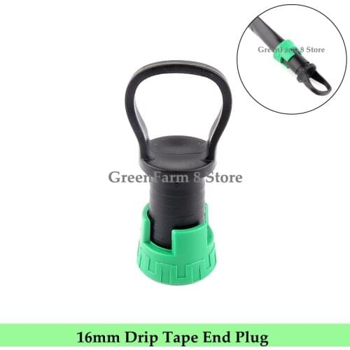 2~50pcs Green 16mm Drip Tape End Plug Connector Micro Irrigation Watering Save 16mm Labyrinth Type End Cap Joints