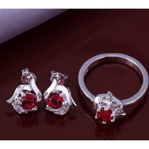 LKNSPCS656 925 sterling silver jewelry set, fashion jewelry set Earring 494 Ring 382-8 /dhlalysa dtdamkka