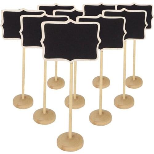 MINI Small Blackboard Chalkboard Wooden Message Board Holder with stand for Party Wedding table Number/place card setting deco
