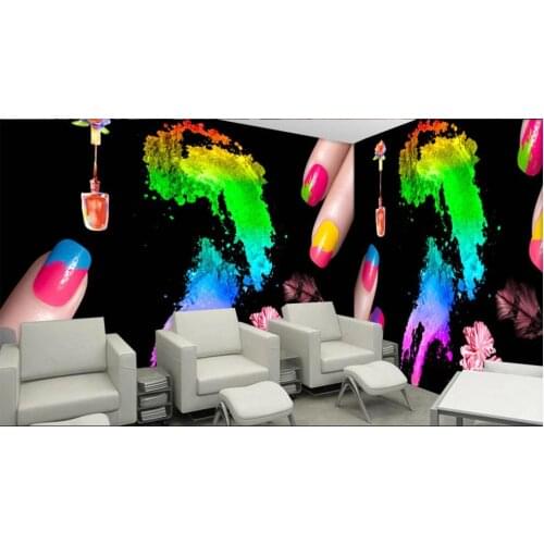 Custom mural on the wall 3d wall paper for walls in rolls Color nail polish nail shop decor photo wallpaper in the living room