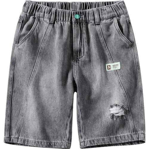 2021 Summer New Mens Casual Quality Shorts Fashion Hole Stretch Five-point Pants Simple and Versatile Trend Sports Denim Pants