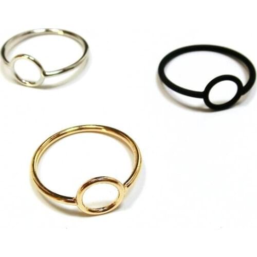 New Arrival fashion jewelry brass copper metal Geometric circle round finger Ring
