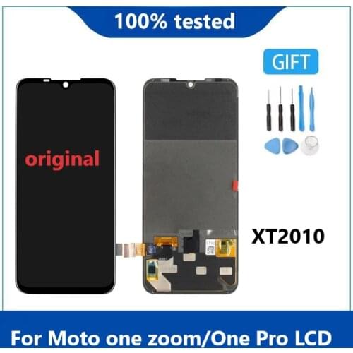 AAA+Original Amoled for Motorola One Zoom XT2010 XT12010-1 Touch LCD Display Digitizer Glass Assembly for Moto One Zoom Lcd