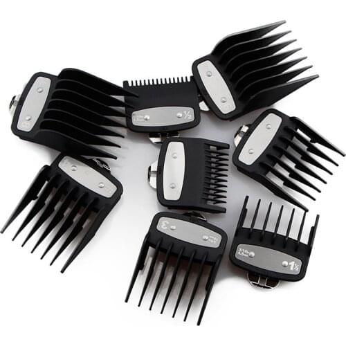 Barber 8Pcs/Set Universal Restriction Limit Comb Hair Clipper Coloring 1.5/3/4.5/6/10/13/19/25MM Replacement Styling Accessories