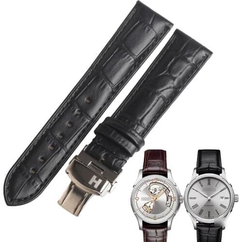 WENTULA watchband for Hamilton COLLECTION JAZZMASTER calf-leather band cow leather Genuine Leather leather strap watch band man