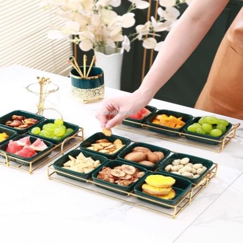 Grid fruit plate nut dessert dessert plate dishes and plates sets plates dinner trays decorative serving trays decorative luxury