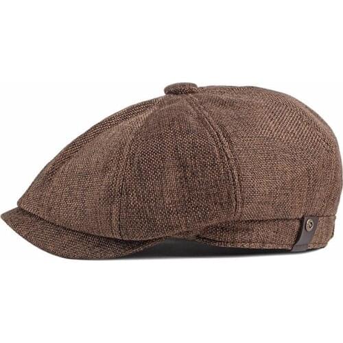 LDSLYJR 2021 Polyester four seasons mesh Newsboy Caps Flat Peaked Cap Men and Women Painter Beret Hats 10