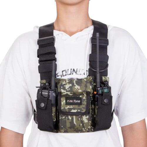 Universal Radio Chest Harness Bag Pocket Pack Holster for Two Way Radio (Rescue Essentials)
