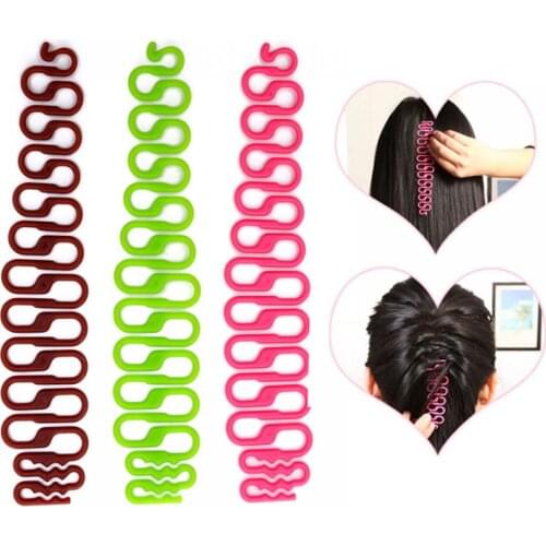 1PC Brown Magic Hair Braiding Tool Weave Braider Hair Pin Bun Roller Hair Twist Styling Maker DIY Hair Styling Accessories