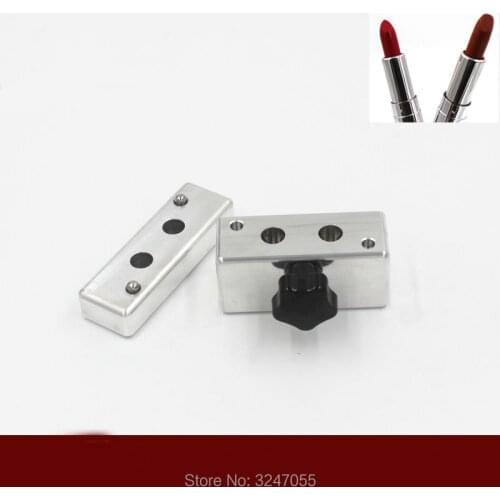 1Set Convenient 9mm Aluminum Lipstick Mold, DIY Handmade Cute 2Holes Lip Balm Filling Mould, 2 Cavities 9mm Lip Rouge Machine
