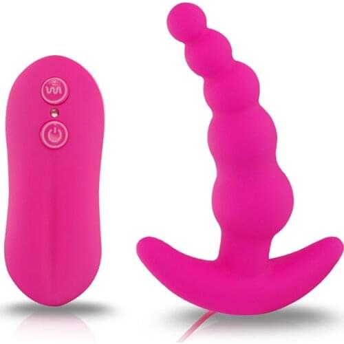 10 speed Anal butt plug vibrators Male Prostate Massager Silicone Anal Beads Anus sex toys Anal Vibrator sex toy for Men Women