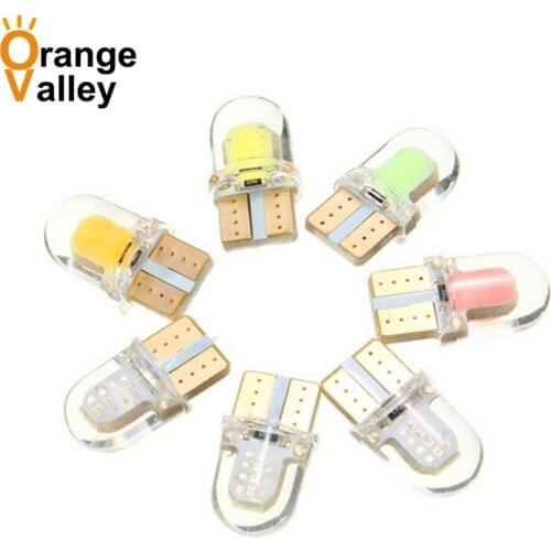 100Pcs Wholesale T10 W5W 20 COB 8 Chips Car Led Wedge Light Side Interior Lamp Reverse License Plate Turn Signal Bulb Waterproof