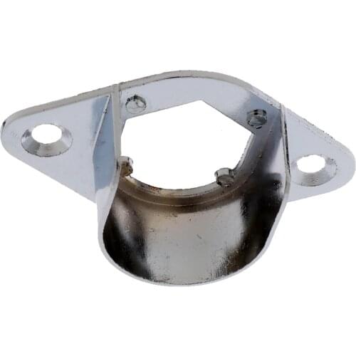 2Pair Metal 25mm Diameter Recess Brackets Curtain Rods Support Ends Hardware