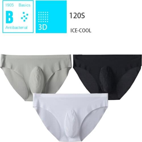 3 Pcs/lot DOIAESKV Sexy Mens Underwear Breathable Briefs Summer Mens Briefs Ice Transparent Low Waist Sexy Panties Seamless
