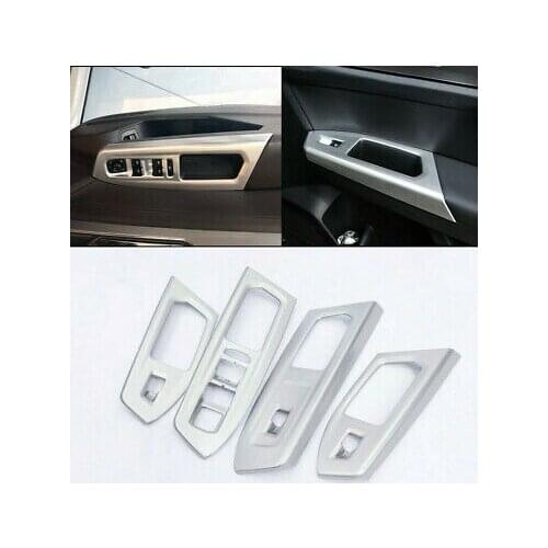 4* LHD Matte Inner Door Window Lift Switch Cover For Volkswagen Atlas 2017-2020