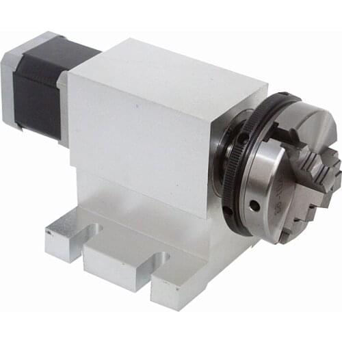 4th Axis Harmonic Drive Reducer 3 Jaw 50-65mm Chuck CNC Dividing Head Center Height 65MM Use for Diy CNC Engraving Machine