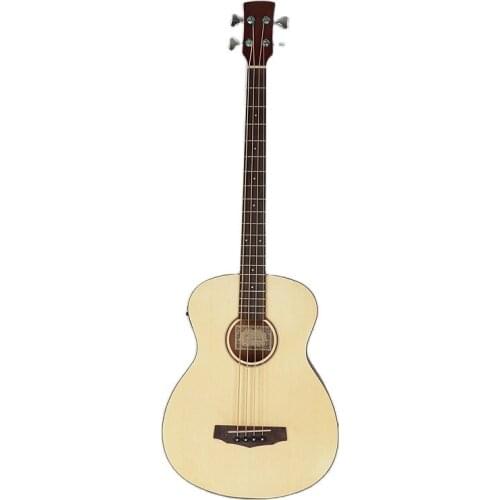 Western guitar Natural Acoustic Electric Bass guitar 43 inch natural color 4 string bass guitar Grand Concert Body Open Pore