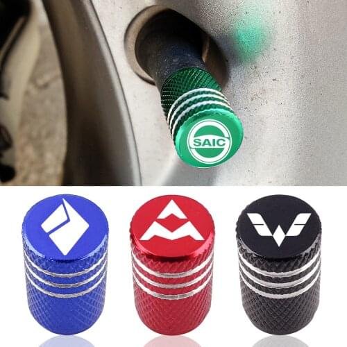 Aluminum Tire Valve Cap Car Emblem Dust Cover For SAIC R Baojun Maxus Wuling Im Motors Roewe Yujin Car styling Auto accessories