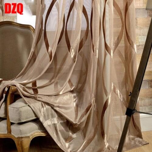 White Shiny Tulle Curtains for Living Room Wavy Stripes Sheer Curtains Modern Solid Decoration Balcony Voile Window Treatments