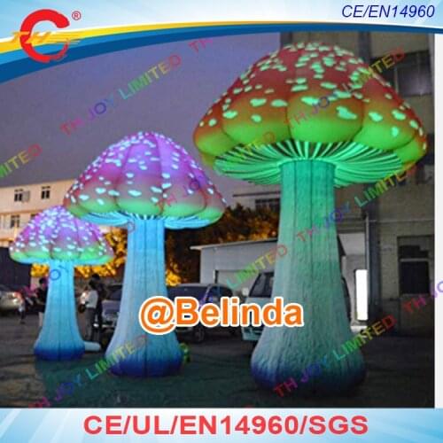 Free Shipping, 3m 10ft High LED inflatable mushroom balloon, festival decoration inflatable mushroom model