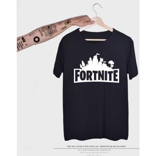 Mens T-shirt Game Fortnites New Cotton Couple Short-sleeved T-shirt Men Anime Shirt Solid Color Letter Printing Kids Gifts