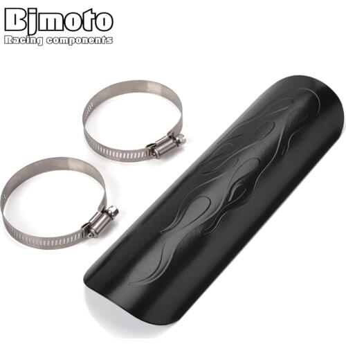 Motorbike Flame Exhaust Muffler Pipe Heat Insulation Shield Cover Guard Cafe Racer Motor Accessories for Harley Kawasaki Yamaha