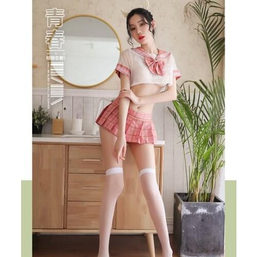 JIMIKO woman Cosplay student uniform miniskirt Sexy lingerie schoolgirl erotic sailor School Girl outfit role-playing sex femme
