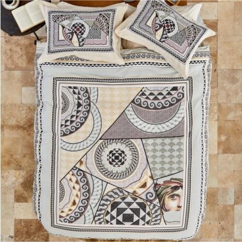 Zeugma Gypsy girl Coffee Cotton Double Duvet Cover Set Northern Europe Bedding Sets Home Textile Simple Style Bed Cover