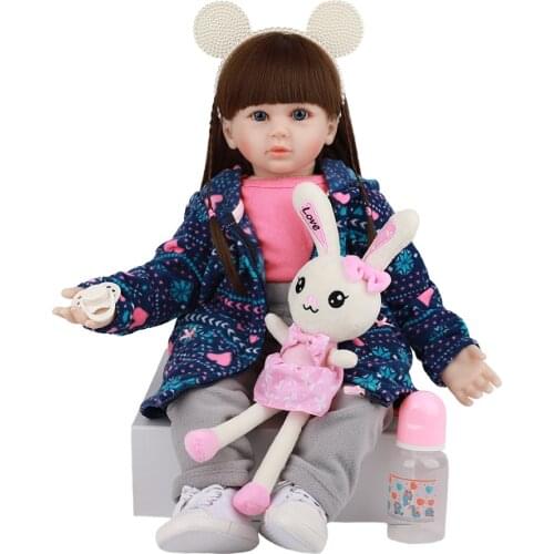 60 CM New Design Reborn Babies Dolls Cloth Body Realistic Fashion Princess Doll Girl Toy For Kid Christmas Gifts