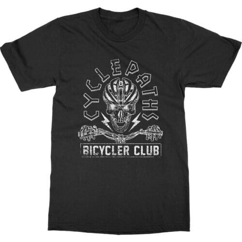 Male Best Selling T Shirt Cyclepaths T-Shirt Biker Pedal Ride Spin Gear Wheel Saddle Race Chain Bicycle Summer Tee Shirt