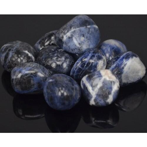 Bulk Tumbled Blue Sodalite 2 Stone from Africa Natural Polished Gemstone Supplies for Wicca, Reiki, and Energy Crystal Healing