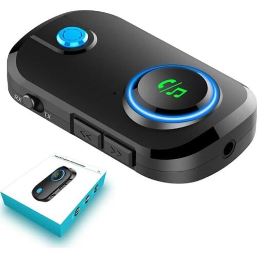 New Bluetooth Receiver Transmitter Two In One T3 Car Bluetooth 5.0 TV Aux Bluetooth Audio Adapter Bluetooth FM Transmitter