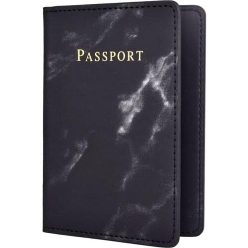 Hard Leather Passport Cover Women Men Case For Passport Of The Russia Business Card Holder Wallet