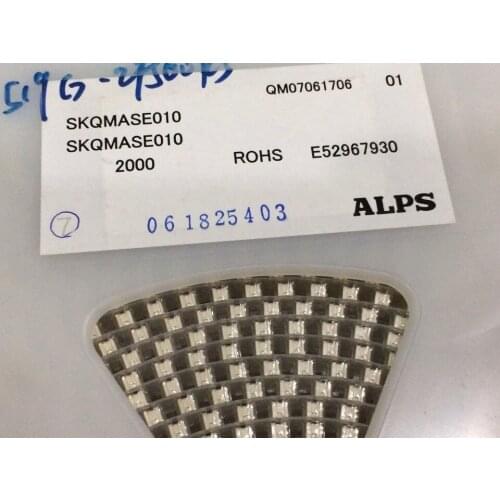 Original Tactile Switch SKQMASE010 SPST Button J-Bend 0.05A 12VDC 1.57N SMD 6.0x3.5x4.3mm New and Original