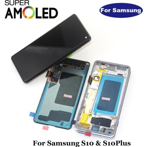 Original For SAMSUNG S10 LCD For Samsung Galaxy S10 SM-G9730 G973F G973U G973N LCD Display Touch Screen Digitizer Assembly