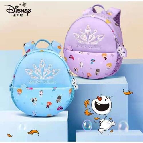 Disney Frozen School Bag For Girls Kindergarten Orthopedic Backpack Age 2-9 years Elsa Anna Large Capacity Birthday Gift Mochila