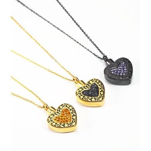 Heart Necklace Ash Pendant Pet Urn Human Memorial Jewelry Small Urne Ashes Funerarias Openable Locket Caskets Cremation Holder