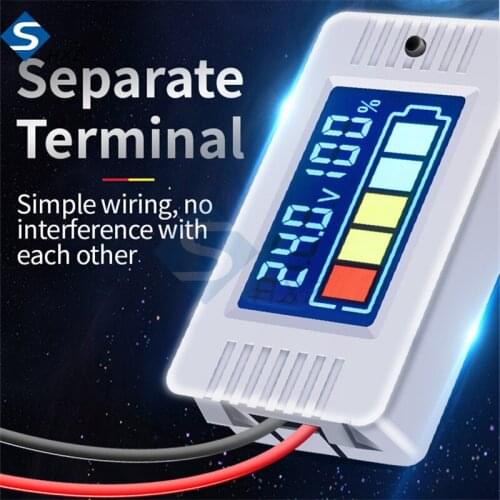 PZEM-023 0-100v Color LCD Digital Voltmeter Panel Meter Electric Battery Tester Lithium Lead-acid Battery Meter