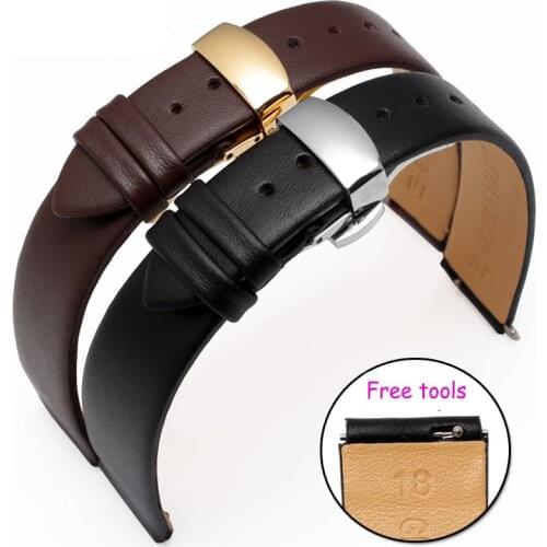 Hight Quality 18*15mm 18*16mm Genuine Leather Watch band Black Leather Smart Watch accessories For Huawei B2 B3