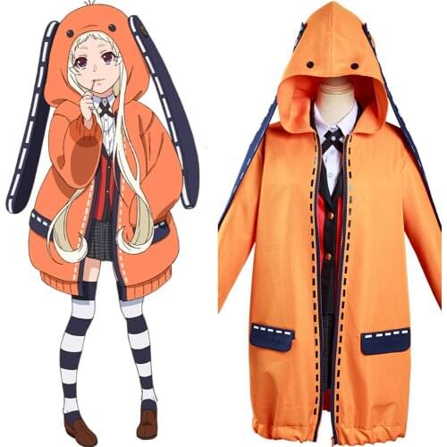Kakegurui:Compulsive Gambler Yomoduki Runa Shirt Skirt Outfits Halloween Carnival Suit