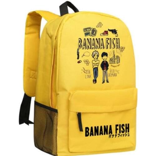 NEW fashion BANANA FISH Cartoon Schoolbag for Teenage Boys high-quality Large Backpacks Travel Bags Men Women Cosplay Laptop Bag