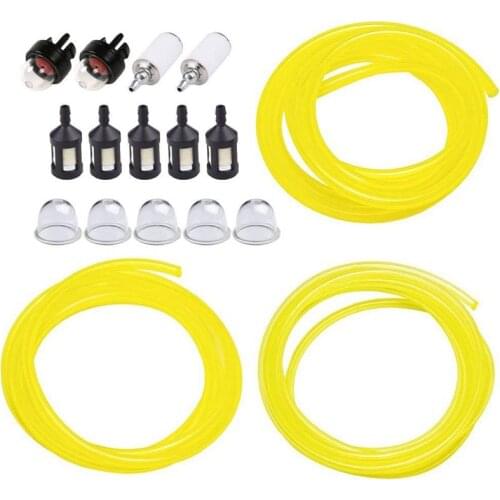 5 Feet 3 Sizes Fuel Line Hose With Snap In Bulb, Pouland Bulb, Fuel Filter Fit For Zama Stihl Poulan Weedeater Craftsman Husqv