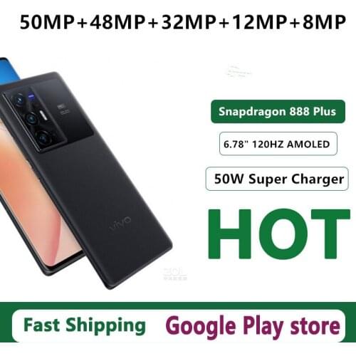 In Stock Vivo X70 Pro Plus X70 Pro+ Smart Phone 50MP+48MP+32MP+12MP+8MP 5 Cameras Wireless Charge Snapdragon 888 Plus 6.78 Inch